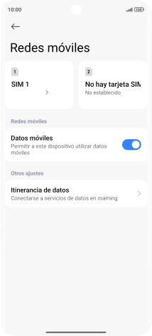 Pulsa el nombre de la tarjeta SIM.
