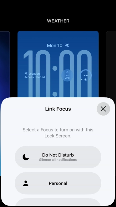 Press the required focus mode. Press the required focus mode.