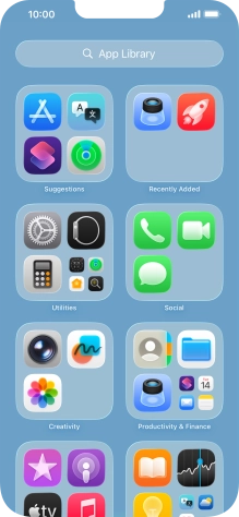 Press the required app.