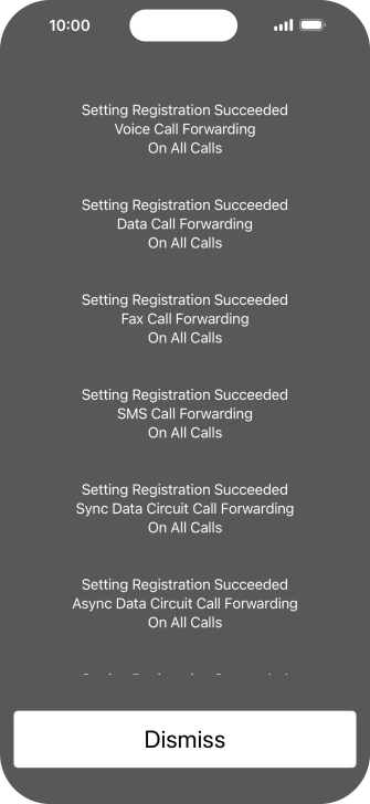 Press Dismiss. Press Dismiss.