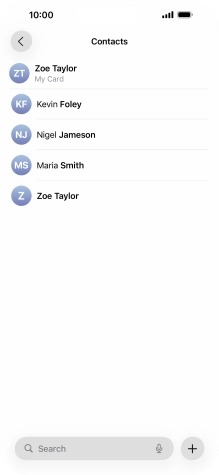 Press the new contact icon.