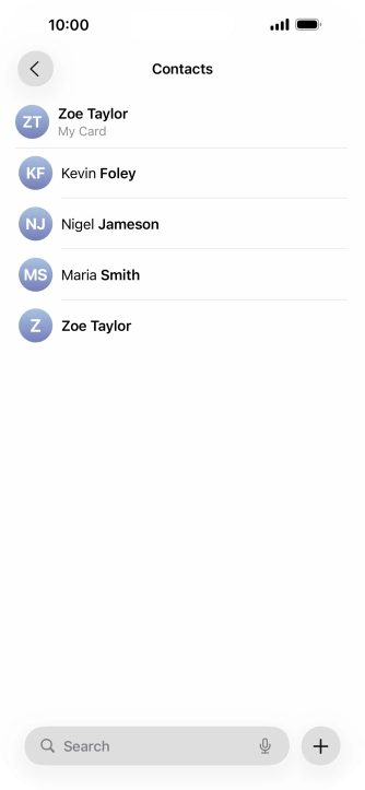 Press the new contact icon.