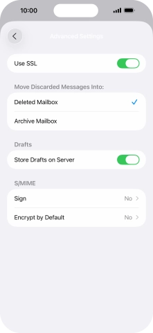 Press the indicator next to 