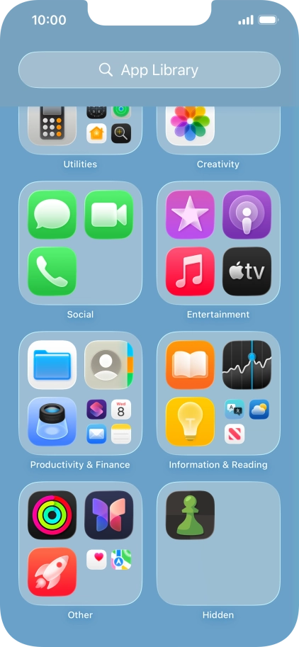 Press and hold the required app.