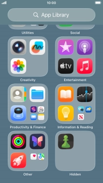Press and hold the required app.