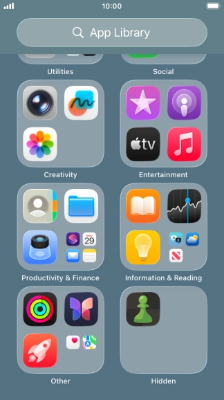 Press and hold the required app.