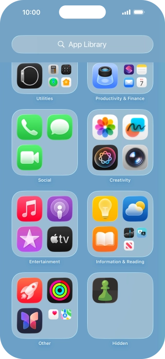 Press and hold the required app.