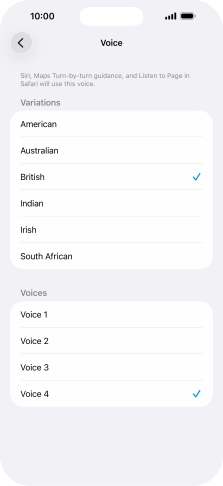 Press the required accent.