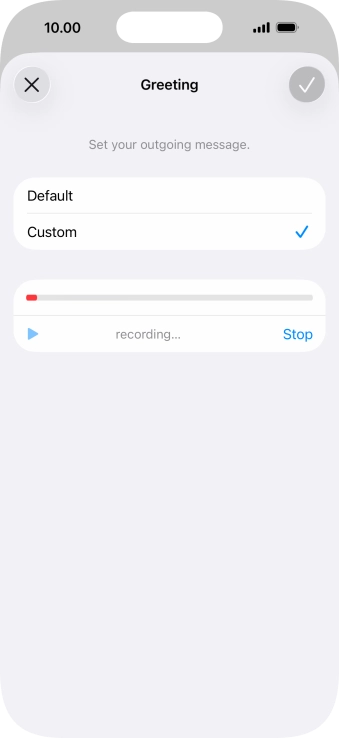 Press Stop to stop recording.