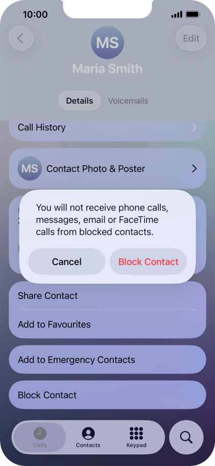 Press Block Contact.