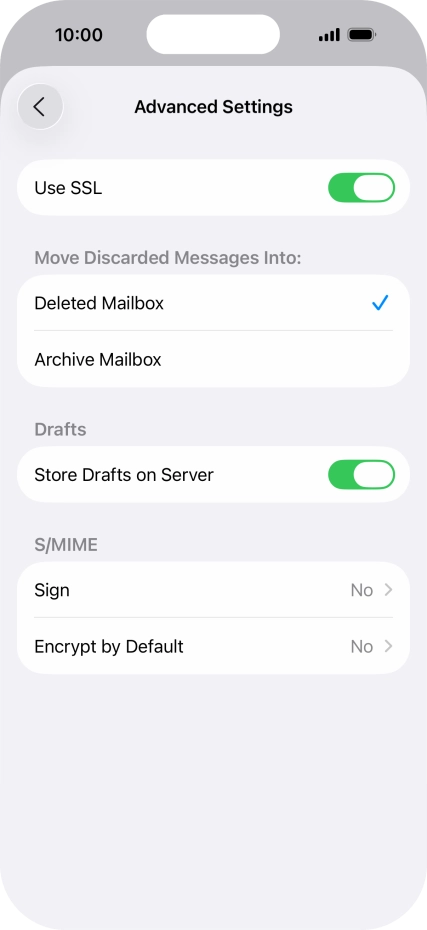 Press the indicator next to 