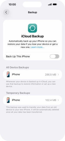 Press the indicator next to 