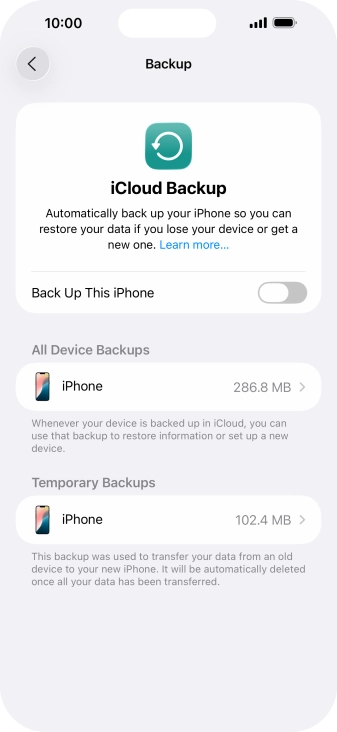 Press the indicator next to 