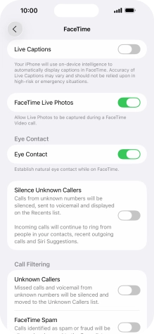 Press the indicator next to 