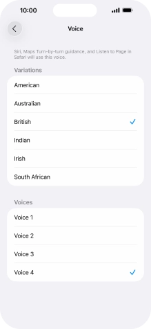 Press the required accent.