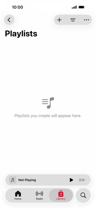 Press the new playlist icon.