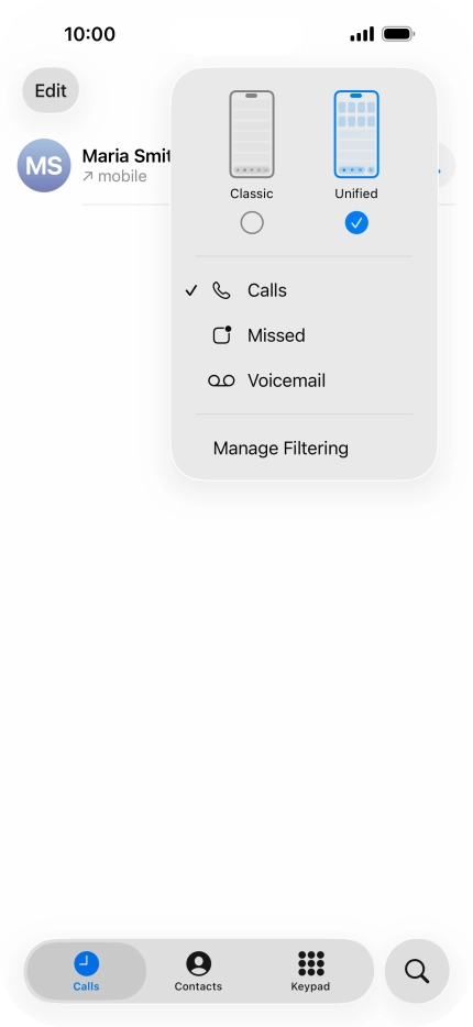 Press Voicemail and follow the instructions on the screen to set the voicemail PIN and greeting.