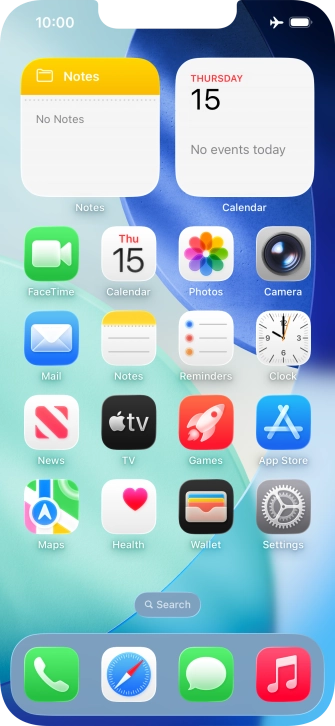 The flight mode icon shows that flight mode is turned on. The flight mode icon shows that flight mode is turned on.