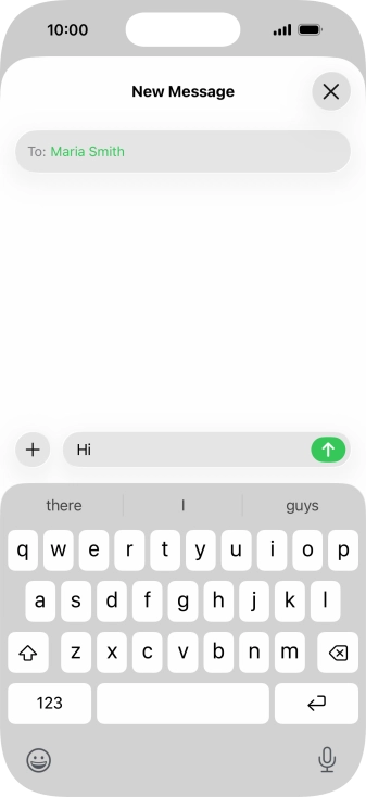 Press the send icon.