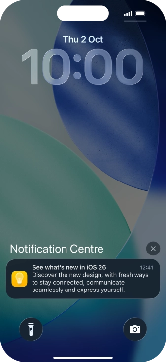 Press the required notification and follow the instructions on the screen to use the selected function.