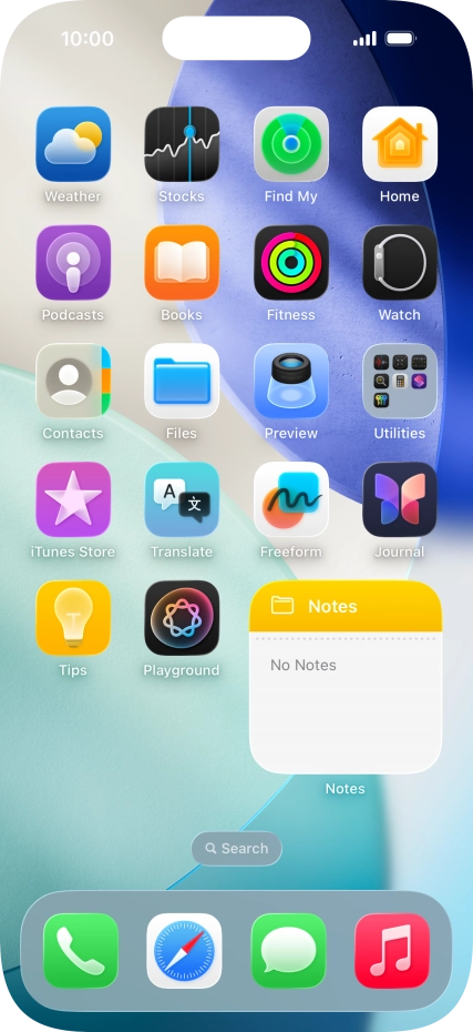 If you're using a Widget Stack: slide up or down on the stack to select the required widget.