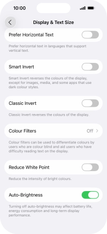 Press the indicator next to 