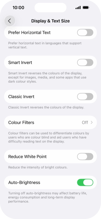 Press the indicator next to 