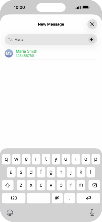 Press the required contact.