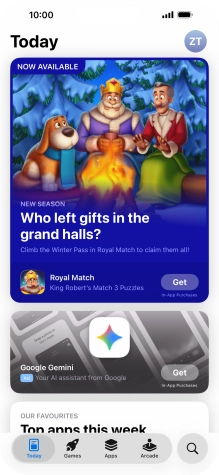 Press the search icon.