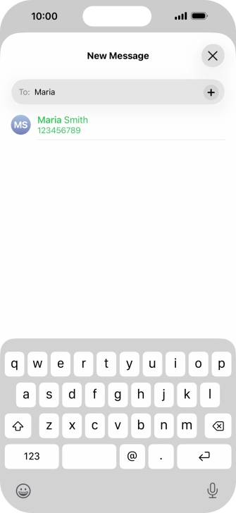 Press the required contact. Press the required contact.