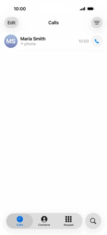 Press the menu icon.