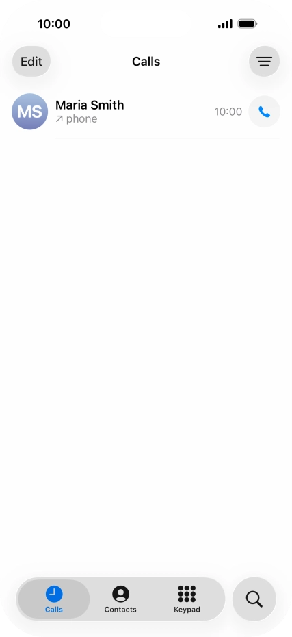 Press the menu icon.