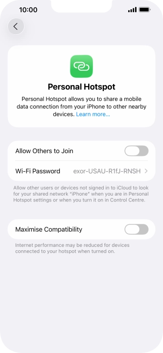 Press Wi-Fi Password and key in the required password. Press Wi-Fi Password and key in the required password.