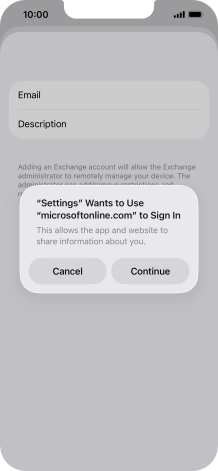 Press Continue. Press Continue.