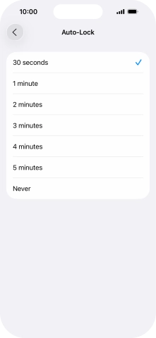 Press the required setting. Press the required setting.
