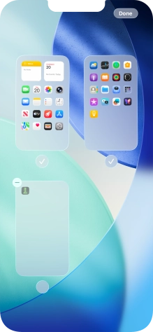 Press the delete icon next to the required home screen page.
