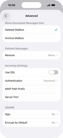 Press the indicator next to 