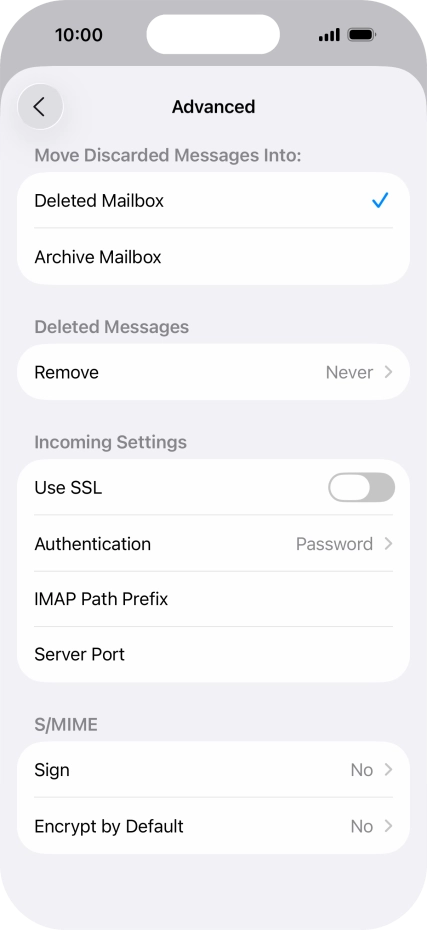 Press the indicator next to 