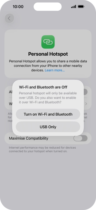 If Wi-Fi is turned off, press Turn on Wi-Fi and Bluetooth.