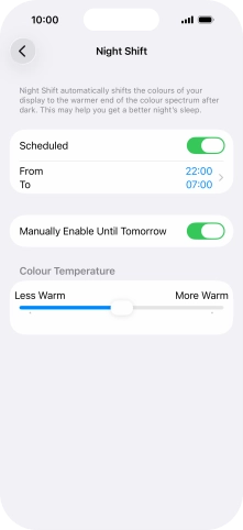 Press and drag the indicator below 