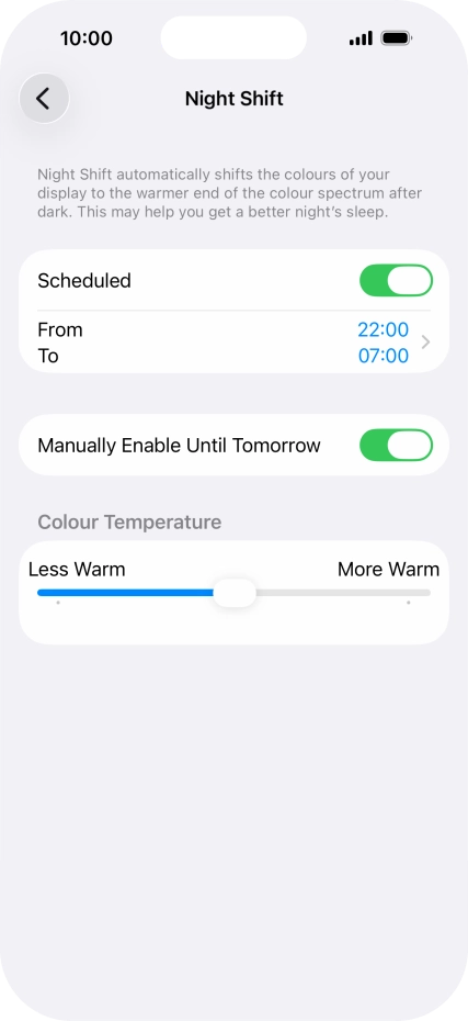 Press and drag the indicator below 