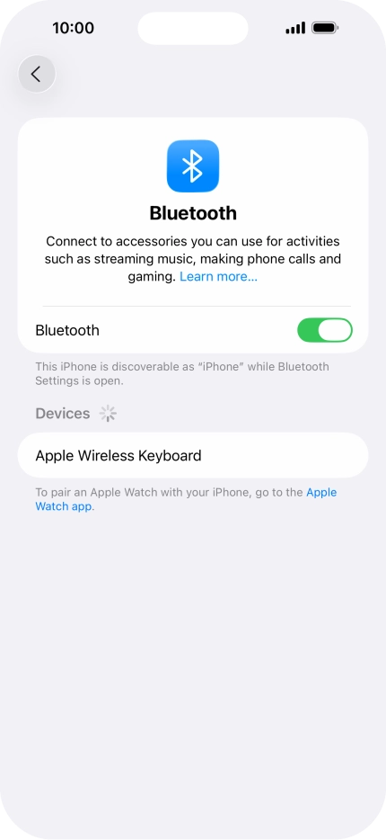 Press the required Bluetooth device and follow the instructions on the screen to pair the device with your phone. Press the required Bluetooth device and follow the instructions on the screen to pair the device with your phone.