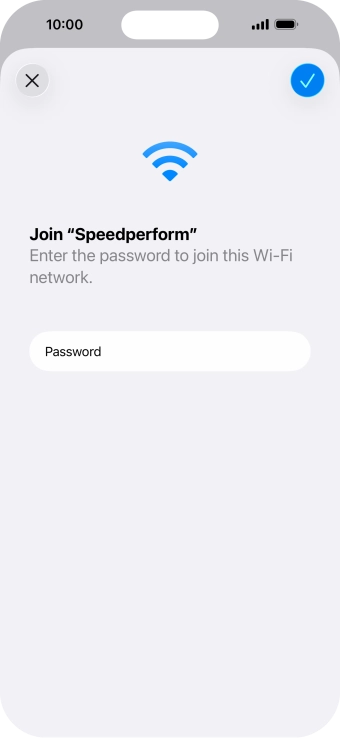 Press the confirm icon.
