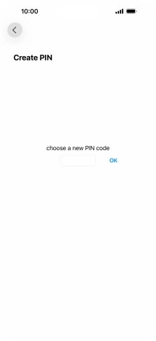 Key in a new four-digit PIN and press OK.