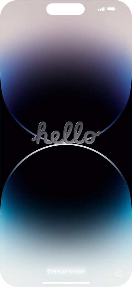 Slide your finger upwards starting from the bottom of the screen.