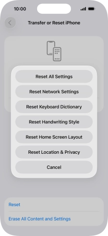 Press Reset Network Settings.