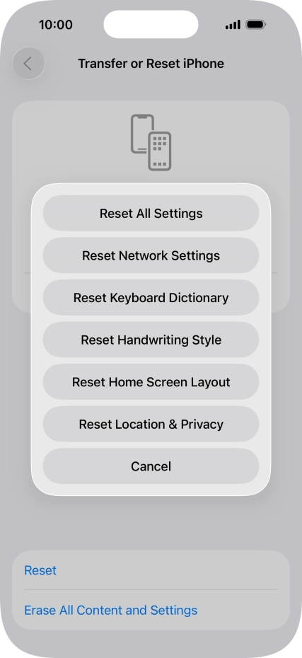 Press Reset Network Settings.