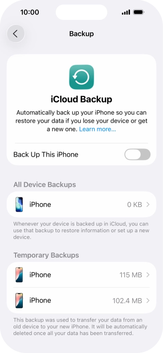 Press the indicator next to 