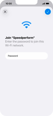Press the confirm icon.