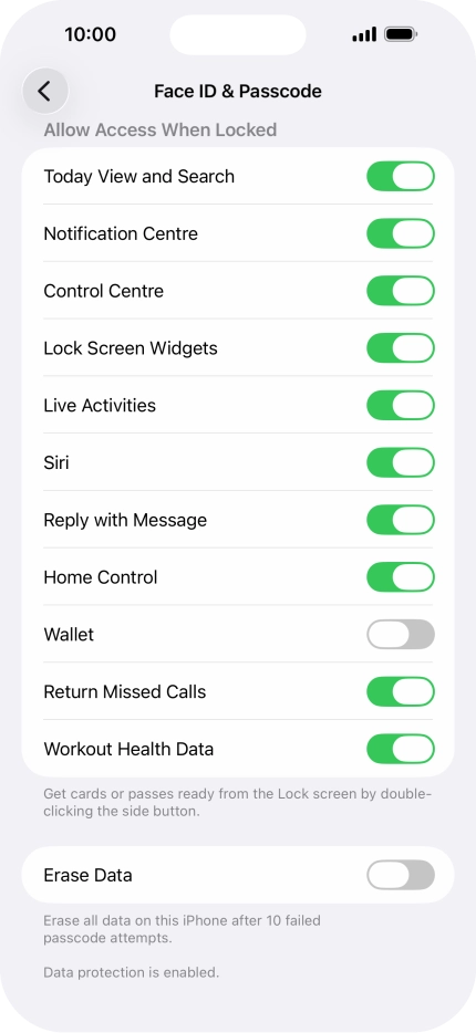 Press the indicator next to Press the indicator next to
